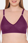 Souminie Double Layered Non Wired Full Coverage Minimiser Bra - Magenta — thumbnail 3