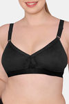 Souminie Double Layered Non Wired Full Coverage Minimiser Bra - Black — thumbnail 3