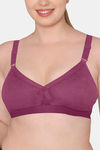 Souminie Double Layered Non Wired Full Coverage Minimiser Bra - Magenta — thumbnail 3