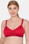 Souminie Double Layered Non Wired Full Coverage Minimiser Bra - Red — thumbnail 1