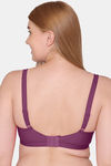 Souminie Double Layered Non Wired Full Coverage Minimiser Bra - Magenta — thumbnail 2
