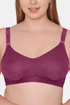 Souminie Double Layered Non Wired Full Coverage Minimiser Bra - Magenta — thumbnail 3