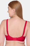 Souminie Double Layered Non Wired Full Coverage Minimiser Bra - Red — thumbnail 2