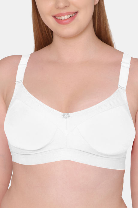 Souminie Double Layered Non Wired Full Coverage Minimiser Bra - White — image 3