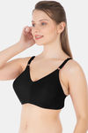 Souminie Double Layered Non Wired Full Coverage Minimiser Bra - Black — thumbnail 3