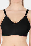 Souminie Double Layered Non Wired Full Coverage Minimiser Bra - Black — thumbnail 5
