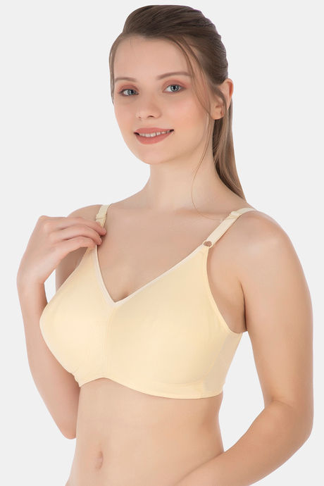 Souminie Double Layered Non Wired Full Coverage Minimiser Bra - Skin — image 3