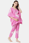 Aujjessa Straight Fit Cotton Night Suit - Pink — thumbnail 2