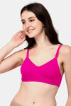 Exotica Lingerie Queen Double Layered Non Wired Full Coverage Tshirt Bra - Pink — thumbnail 1
