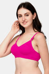 Exotica Lingerie Queen Double Layered Non Wired Full Coverage Tshirt Bra - Pink — thumbnail 4