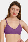 Exotica Lingerie Double Layered Non Wired Full Coverage Tshirt Bra - Purple — thumbnail 1
