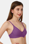 Exotica Lingerie Double Layered Non Wired Full Coverage Tshirt Bra - Purple — thumbnail 3