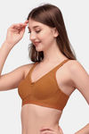 Exotica Lingerie Double Layered Non Wired Full Coverage Minimiser Bra - Orange — thumbnail 2
