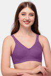 Exotica Lingerie Double Layered Non Wired Full Coverage Minimiser Bra - Purple — thumbnail 1
