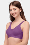 Exotica Lingerie Double Layered Non Wired Full Coverage Minimiser Bra - Purple — thumbnail 2