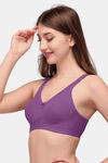 Exotica Lingerie Double Layered Non Wired Full Coverage Minimiser Bra - Purple — thumbnail 3