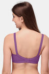 Exotica Lingerie Double Layered Non Wired Full Coverage Minimiser Bra - Purple — thumbnail 4
