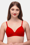 Exotica Lingerie Padded Non Wired Medium Coverage Push up Bra - Red — thumbnail 1