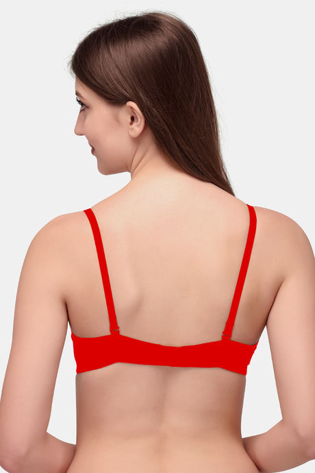 Exotica Lingerie Padded Non Wired Medium Coverage Push up Bra - Red — image 4