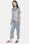 Smarty Pants Satin Pyjama Set - Grey — thumbnail 3