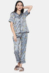 Smarty Pants Satin Pyjama Set - Grey — thumbnail 5