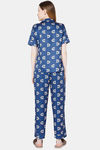 Smarty Pants Satin Pyjama Set - Navy Blue — thumbnail 4