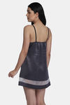Smarty Pants Satin Babydoll - Grey — thumbnail 3