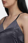 Smarty Pants Satin Babydoll - Grey — thumbnail 5