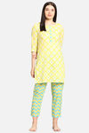 Prakrti Cloth Cafe Cotton Pyajama Set - Yellow — thumbnail 1