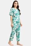 Prakrti Cloth Cafe Cotton Pyajama Set - Sea Green — thumbnail 2