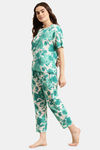 Prakrti Cloth Cafe Cotton Pyajama Set - Sea Green — thumbnail 3