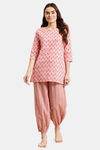 Prakrti Cloth Cafe Cotton Pyajama Set - Pink — thumbnail 1