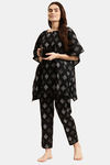 Prakrti Cloth Cafe Cotton Pyajama Set - Black — thumbnail 1