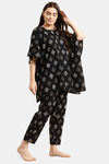 Prakrti Cloth Cafe Cotton Pyajama Set - Black — thumbnail 2