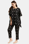 Prakrti Cloth Cafe Cotton Pyajama Set - Black — thumbnail 3