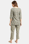 Prakrti Cloth Cafe Cotton Pyajama Set - Grey — thumbnail 3