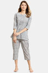 Prakrti Cloth Cafe Cotton Pyajama Set - Blue — thumbnail 1