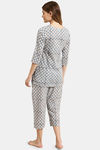 Prakrti Cloth Cafe Cotton Pyajama Set - Blue — thumbnail 3