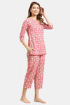 Prakrti Cloth Cafe Cotton Pyajama Set - Pink — thumbnail 2