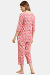 Prakrti Cloth Cafe Cotton Pyajama Set - Pink — thumbnail 3