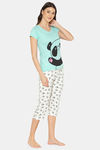Lounge Dreams Cotton Capri Set - White — thumbnail 2