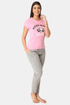 Lounge Dreams Cotton Night Suit - Grey — thumbnail 2