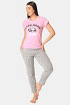 Lounge Dreams Cotton Night Suit - Grey — thumbnail 4