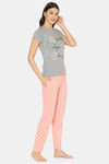Lounge Dreams Cotton Night Suit - Peach — thumbnail 2