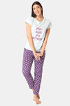 Lounge Dreams Cotton Night Suit - Purple — thumbnail 1