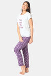 Lounge Dreams Cotton Night Suit - Purple — thumbnail 2