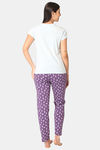 Lounge Dreams Cotton Night Suit - Purple — thumbnail 3