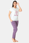 Lounge Dreams Cotton Night Suit - Purple — thumbnail 4