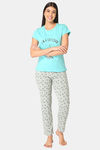 Lounge Dreams Cotton Night Suit - Grey — thumbnail 1
