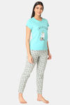 Lounge Dreams Cotton Night Suit - Grey — thumbnail 2